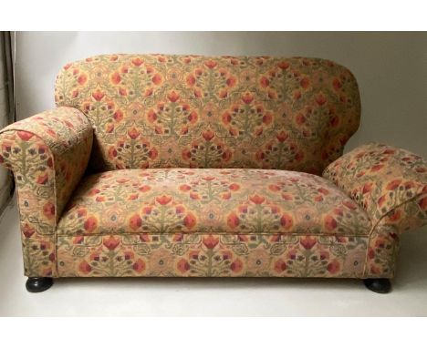 DROP END SOFA, Victorian tapestry style upholstery with drop end arm, 160cm W. 