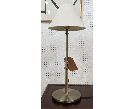 DESK LAMP, 63cm at tallest contemporary articulating design, with shade. 