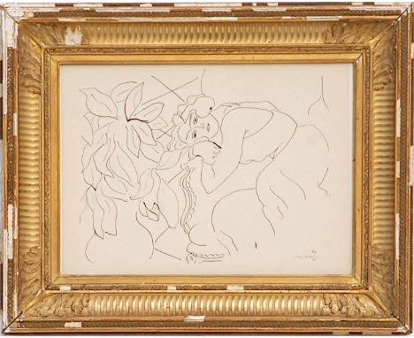 HENRI MATISSE 'Portrait of a Woman on a Chair C4', 1943, collotype, signed in the plate, edition of 950, printed by Martin Fa
