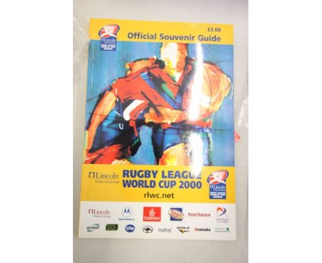 2000 Rugby League World Cup Programme with ticket England v Cook Islands played 02/11/2000