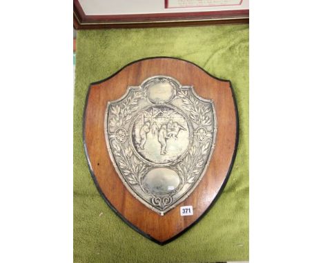 Large vintage Football Shield with Wembley logo to top 