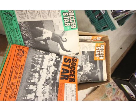 51 Vintage football magazines circa 1960s including Soccer Stars and Jimmy Hill's plus a folder of 'The Footballer' Magazines