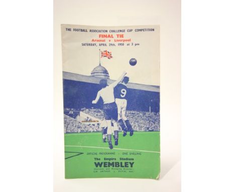 1950 FA Cup Final Arsenal v Liverpool football programme played 29th April 1950 (good with creasing to bottom rh corner with 