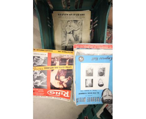 Group of vintage Boxing Magazines and programmes mainly from the 1950s