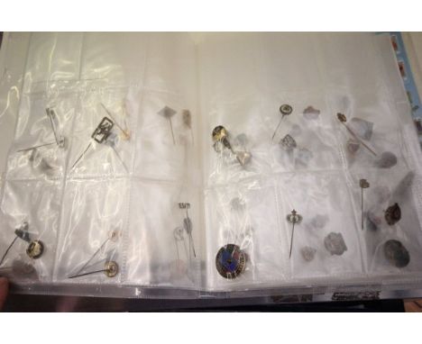 Folder with approximately 60 vintage enamel football pins and badges dating back to the 1950;s onwards mainly relating Europe