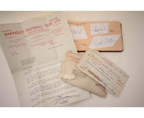 Football Autographs - Vintage book with quantity of autographs collected by a young fan late 50's early 60s including 1958 Sc