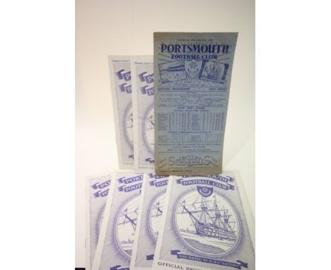 Football Programmes - Portsmouth F.C. homes v Sheffield Wednesday 48/49 (Pompey 1st Division champions), and v West Ham, Leed