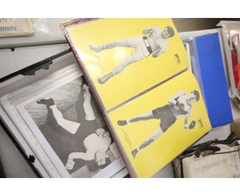 Collection of vintage boxing inserts including Boxing News Champions 1975-76