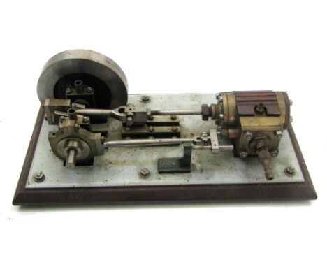 A good quality scratch built horizontal steam engine, 33cm max length