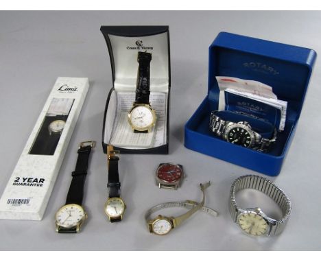 Rotary professional 200 metres gentleman's wrist watch, with stainless steel strap and bezel, black dial with illuminous bato