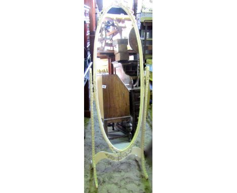 A collection of vintage white painted bedroom furniture in the Queen Anne style comprising two - two drawer bedside tables an