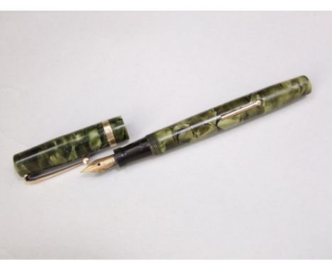 Swan self filler vintage fountain pen, Mabie Todd & Co 14ct nib