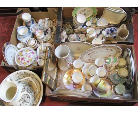 A quantity (3 boxes) containing tea wares including Czechoslovakian Old England pattern wares, together with Czechoslovakian 