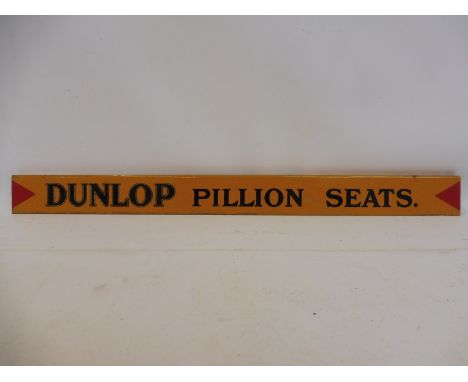 A Dunlop Pillion Seats shelf strip, in good condition.