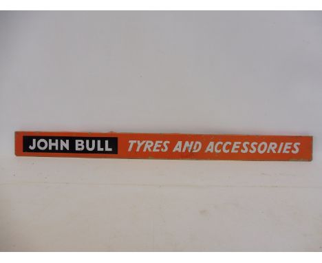 A John Bull Tyres and Accessories shelf strip. 