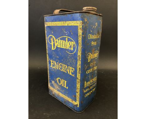 A Daimler and Lanchester Engine Oil gallon can.