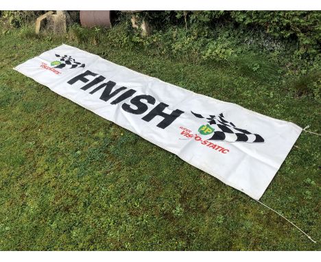 A BP Start/Finish race banner, 143 x 34".