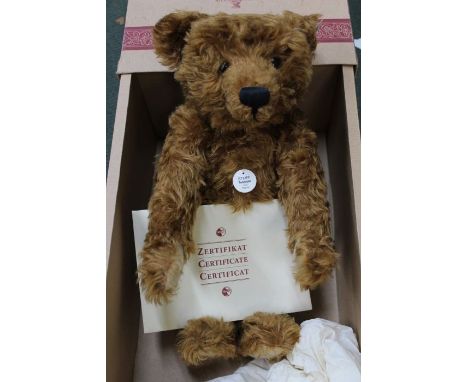 A Steiff 1905 Teddy Bear Red Brown 50, limited edition replica in 1997