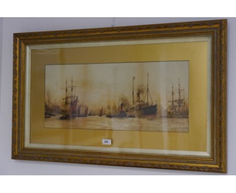 Charles Dixon, after, Above Greenwich, a lithograph print