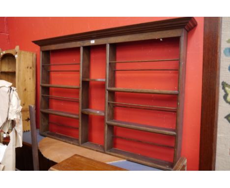 An oak wall shelf Georgian style (formerly a dresser top)