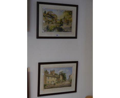 John Rudkin (20th century), by and after
Plague Cottages, Eyam
limited edition print, 317/500, signed in pencil, framed, with