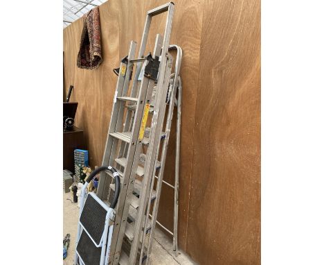 FOUR SETS OF STEP LADDERS 