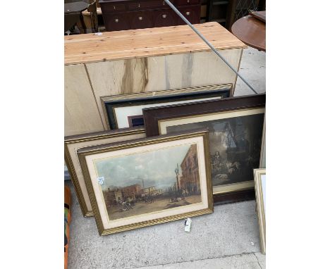 AN ASSORTMENT IOF FRAMED PICTURES AND PRINTS 