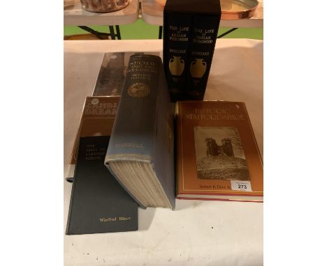 VOLUMES ONE AND TWO OF 'THE LIFE OF JOSIAH WEDGWOOD' 1865, 'SPODE AND HIS SUCCESSORS' BY ARTHUR HAYDEN 1925 AND 'HISTORY OF H