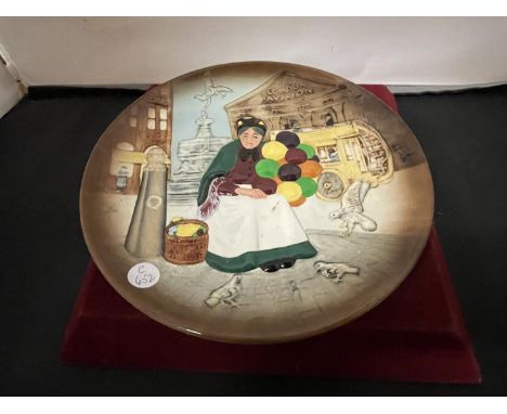 A ROYAL DOULTON PLATE 'THE OLD BALLOON SELLER' D6649 MODELLED BY WILLIAM K HARPER 1979 
