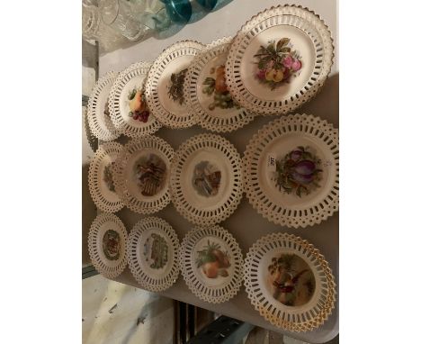 A COLLECTION OF CERAMIC RIBBON PLATES 
