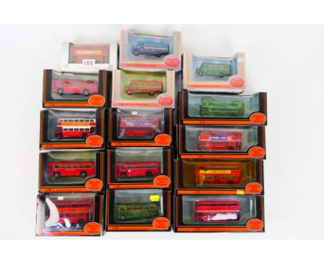EFE - A group of 15 boxed 1:76 scale diecast model buses from EFE. Lot includes EFE #23301 AEC RF Bus 'London Transport Count