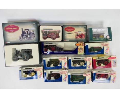 Corgi Vintage Glory - Lledo - Oxford Diecast A boxed collection of mainly steam powered diecast model vehicles in various sca