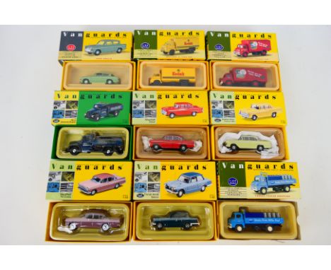 Vanguards - A boxed collection of nine diecast 1:43 scale model vehicles fro Vanguards. Lot includes VA06400 Vauxhall PA Cres