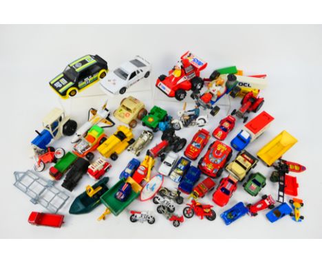 Lone Star - Marx - Lesney - Corgi - Bburago. A selection of Approx. Forty loose die cast models appearing in Playworn to Exce