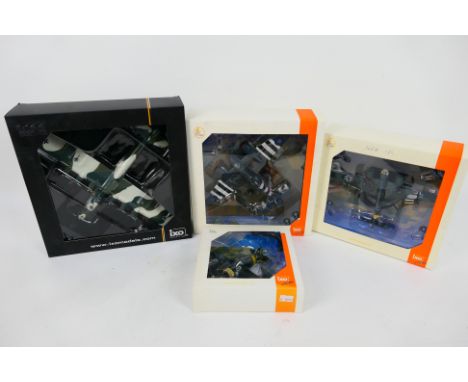 IXO Models. A selection of Three boxed 1:72 and One 1:144 scale die-cast model aircraft planes - Lot includes: PIXJ000026 Bre