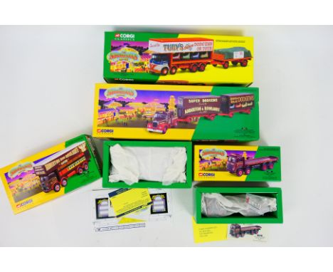 Corgi Classics - Four boxed Limited Edition diecast model vehicles from the Corgi 'Showmans' series. Lot includes #15901 Scam