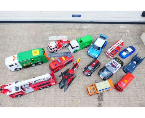 Playmobil - Toys R Us - Hasbro - Tonka. A selection of Fourteen large vehicles appearing in VG to Excellent condition. Lot co