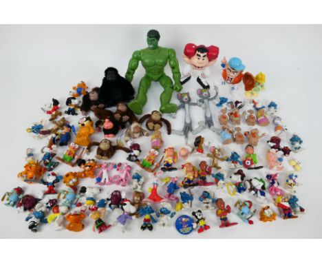 The Hulk - The Smurfs - Garfield - The Pink Panther - E.T - The California Raisins - Snoopy. A large selection of loose, Play