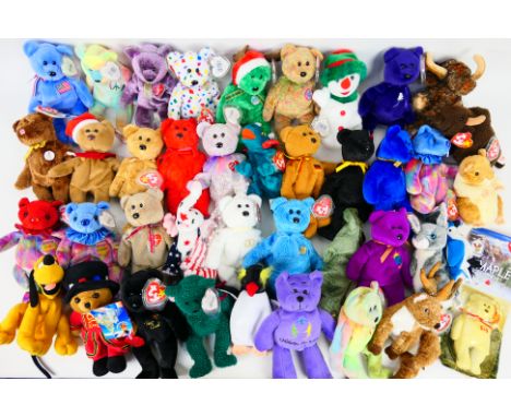 Ty Beanies - 40 x soft toys mostly Beanies including September, Classy, Frigid, Millennium, Hopper, Cashew, Swampy, Sizzle, T