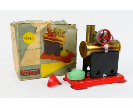 Mamod - A boxed Mamod Stationary Engine # M.M.I. The model shows signs of age and use and appears in Good condition. The box 