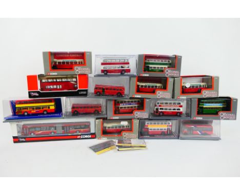 Corgi Original Omnibus - 16 boxed diecast 1:76 scale model buses from Corgi Original Omnibus. Lot includes #43006 Leyland Oly