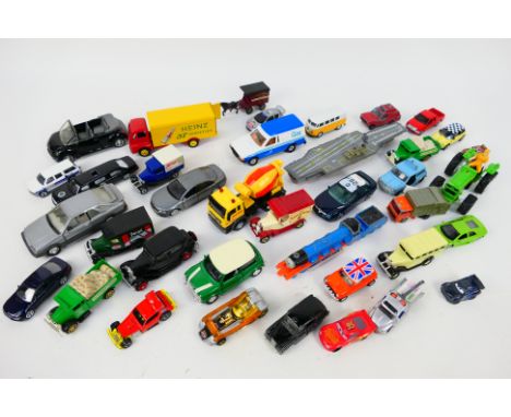 Dinky Toys - Hotwheels - Corgi - Mattel - Majorette. A selection of Thirty-nine loose diecast models appearing in Playworn to