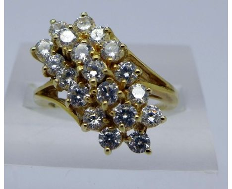 A 14ct gold ring, weight 5.3g, size N