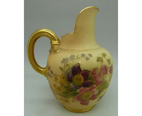 A Royal Worcester blush ivory jug, 1909, shape 1094, height 10.5cm