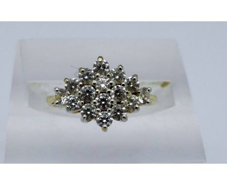 A 14ct gold ring, weight 2.6g, size K