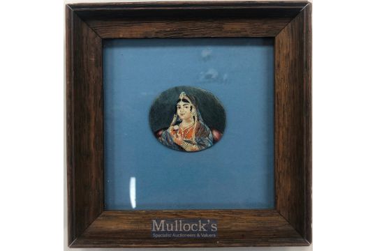 India Punjab Indian Miniature Painting A Fine Miniature Of An Indian Royal Sikh Princess Pun