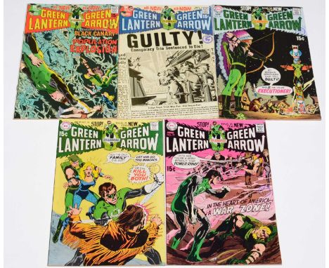 Green Lantern And Green Arrow No's 77, 78, 79, 80, and 81.