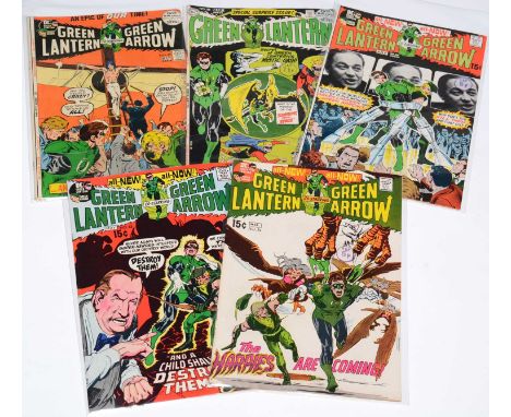 Green Lantern And Green Arrow No's 82, 83, 84, 88, and 89.