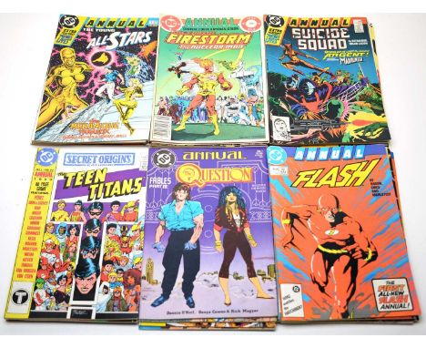 Sundry DC Annuals Featuring Suicide Squad, Green Arrow, Swamp Thing, Justice League, The Flash, The Question, Firestorm, and 