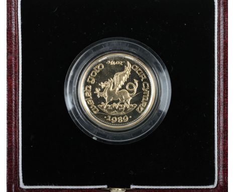 1989 Welsh Gold Sovereign Medallion, Dragon, 1 of 3000 of which all were made of the gold from the Gwynedd gold mine in Wales